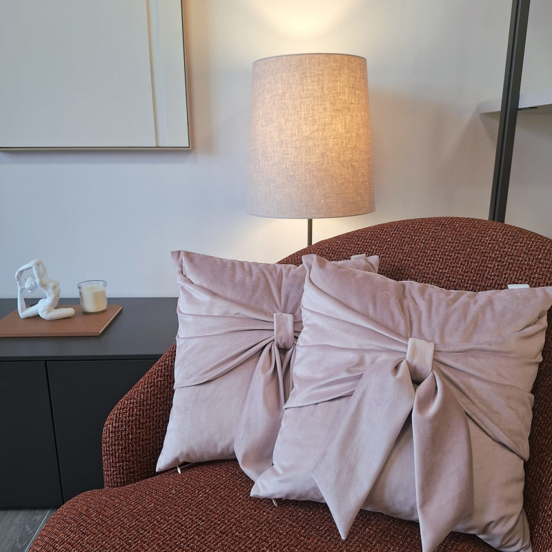 Luvoti sametový polštář s mašlí (sada 2 ks)