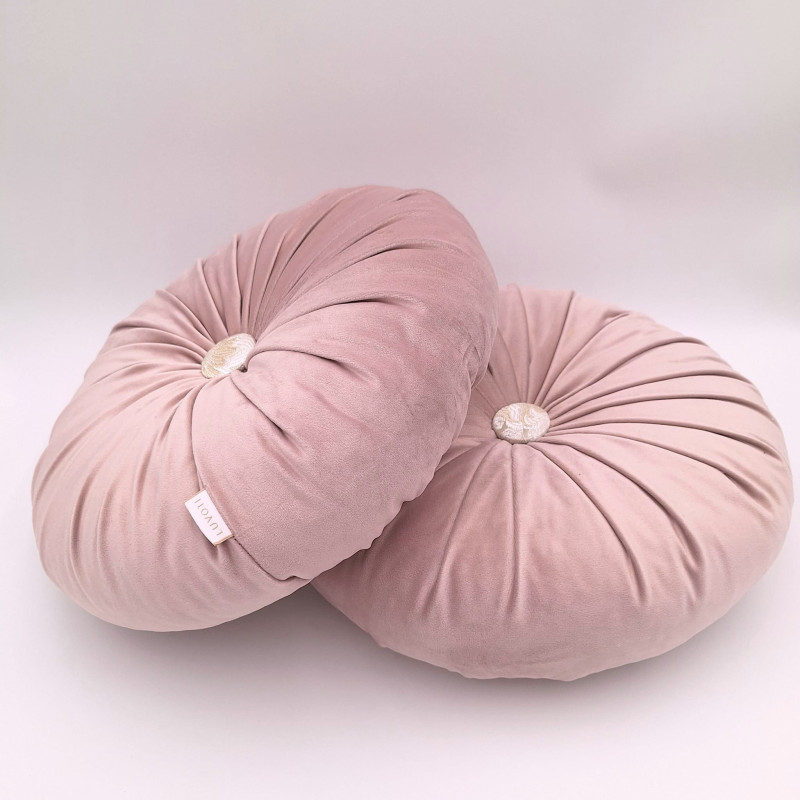 Luvoti kulatý polštář s knoflíkem (sada 2 ks)