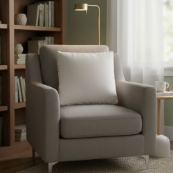 Luvoti bílý polštář se zlatým signature vzorem