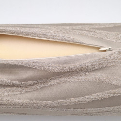 Luvoti béžový válec se třpytivými vlnami a paspulí (sada 2 ks)