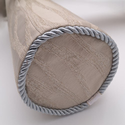 Luvoti béžový válec se třpytivými vlnami a paspulí (sada 2 ks)