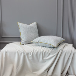 Šedý polštář s tweedovou texturou - sada 2 ks