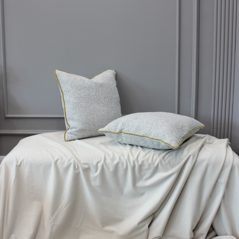 Šedý polštář s tweedovou texturou - sada 2 ks