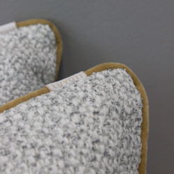 Šedý polštář s tweedovou texturou - sada 2 ks