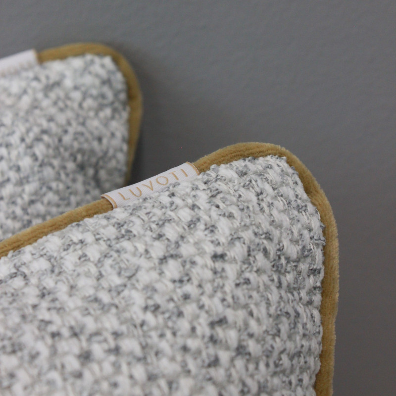 Šedý polštář s tweedovou texturou - sada 2 ks