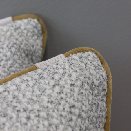 Šedý polštář s tweedovou texturou - sada 2 ks