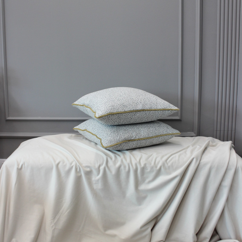 Šedý polštář s tweedovou texturou - sada 2 ks