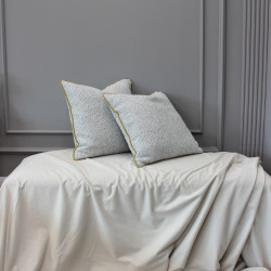 Šedý polštář s tweedovou texturou - sada 2 ks