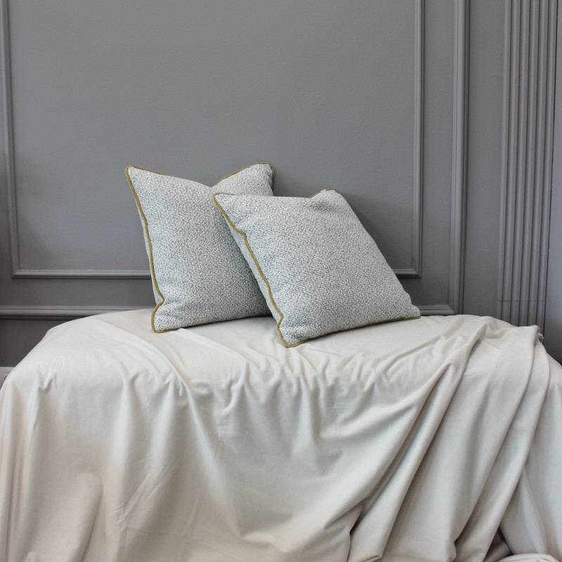 Šedý polštář s tweedovou texturou - sada 2 ks