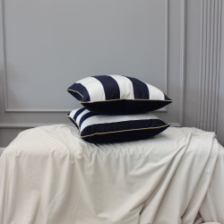 Venkovní pruhovaný modro-bílý polštář - sada 2 ks