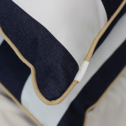 Venkovní pruhovaný modro-bílý polštář - sada 2 ks