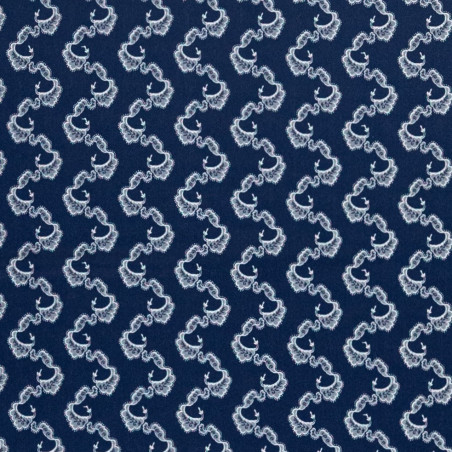 Zámecká látka Croisette Flower night blue, Sarelli