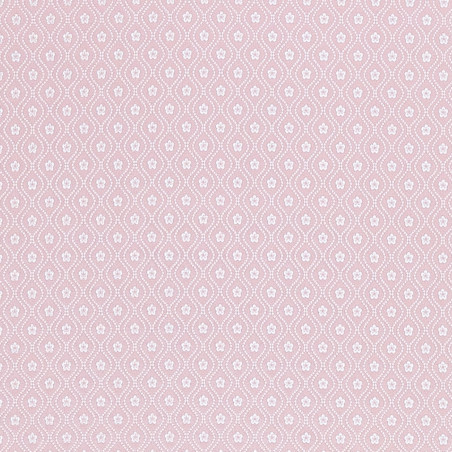 Zámecká látka Croisette Geometric princess pink, Sarelli