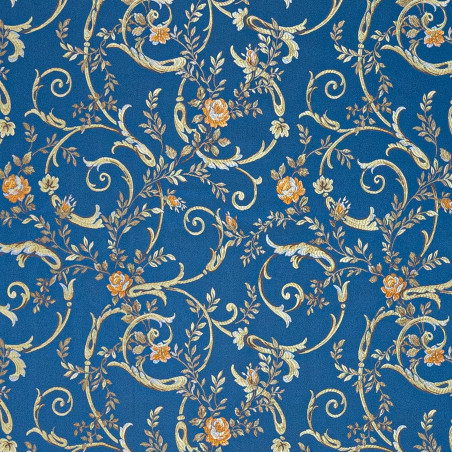Zámecká látka Elizabeth Flower One sapphire blue , Sarelli