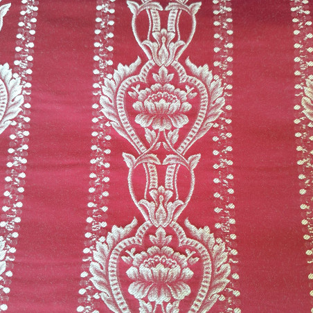 Zámecká látka Serenissima Stripes ruby red, Sarelli